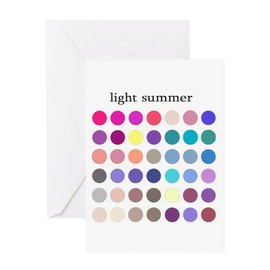 CafePress Color Analysis Card Light Summer Folded Greeting Card Glossy