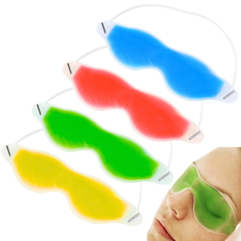 4 Antifaz Gel, Descanso Ojos Relajante Antifaz, Migraña, Estrés, Compresa
