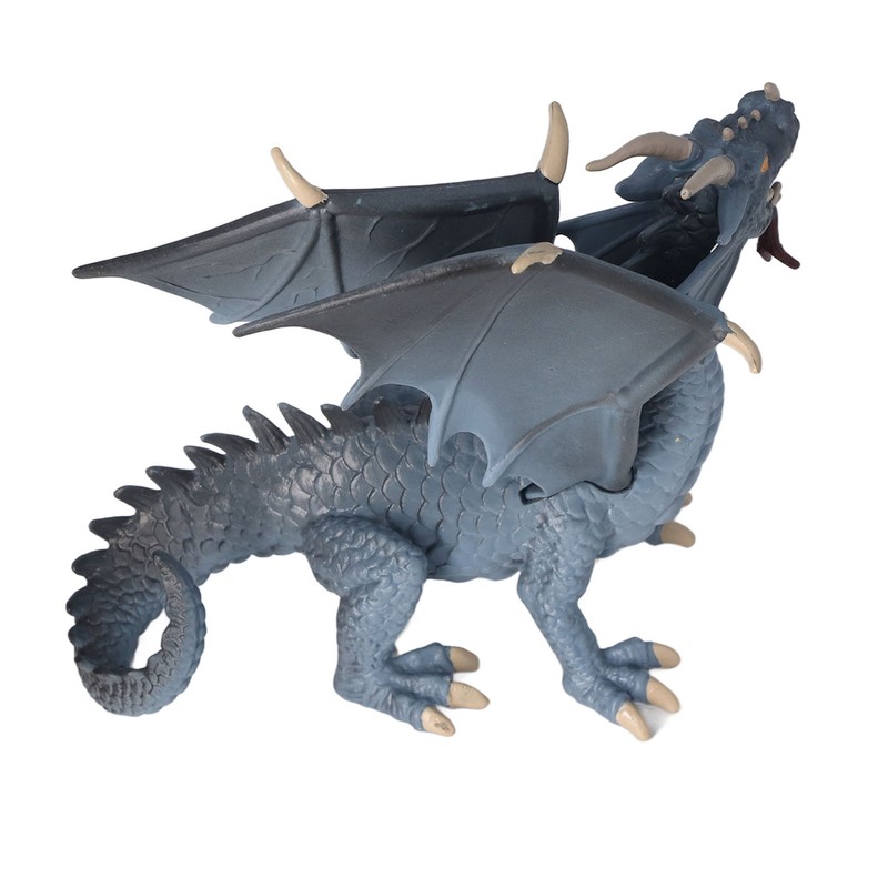 Dragon Model Figure Blue Plastic Vivid Cute Style Educational Dragon
