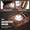 Tesonway Cigar Ashtray, Wooden Cigar Ashtrays with Cigar Cutter, Phone