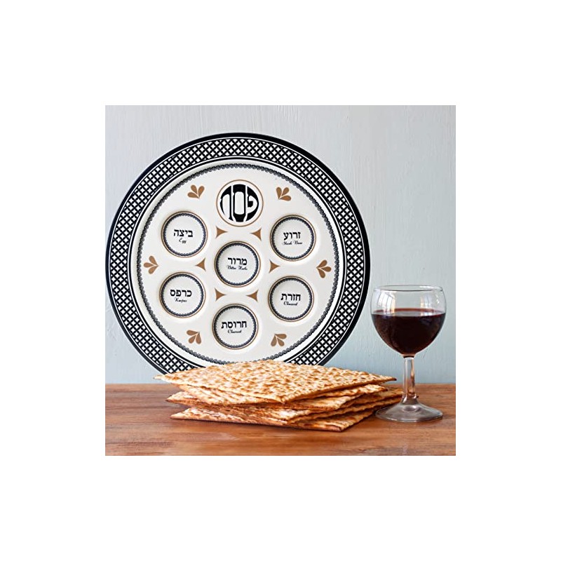 Rite Lite "Seder Traditions" Melamine Seder Plate- For Pesach/Passover Holiday