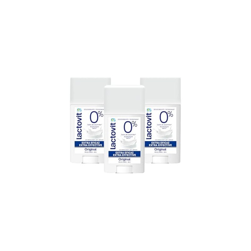 Desodorante barra Lactovit Original 3x60 ml – 24 h de