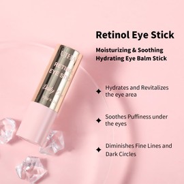 Retinol Eye Stick, Anti-Aging Eye Cream for Wrinkles, Dark Circles, Puffiness & Bags Under Eyes, All-in-one Multi Eye Balm with Caffeine, Vitamin C, Hydrating & Firming Skin