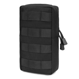 TRIWONDER Tactical Molle Pouch Compact Military Waist Belt EDC Utility Pouch Bags (Black)