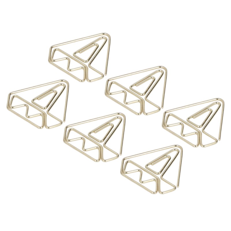 100pcs Metallic Paper Clips Golden Electroplating Process Anti Rust Paper