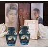 AWESOME MEMORIES Midnight Wolves Handcrafted Keepsake Urn - 2 Mini