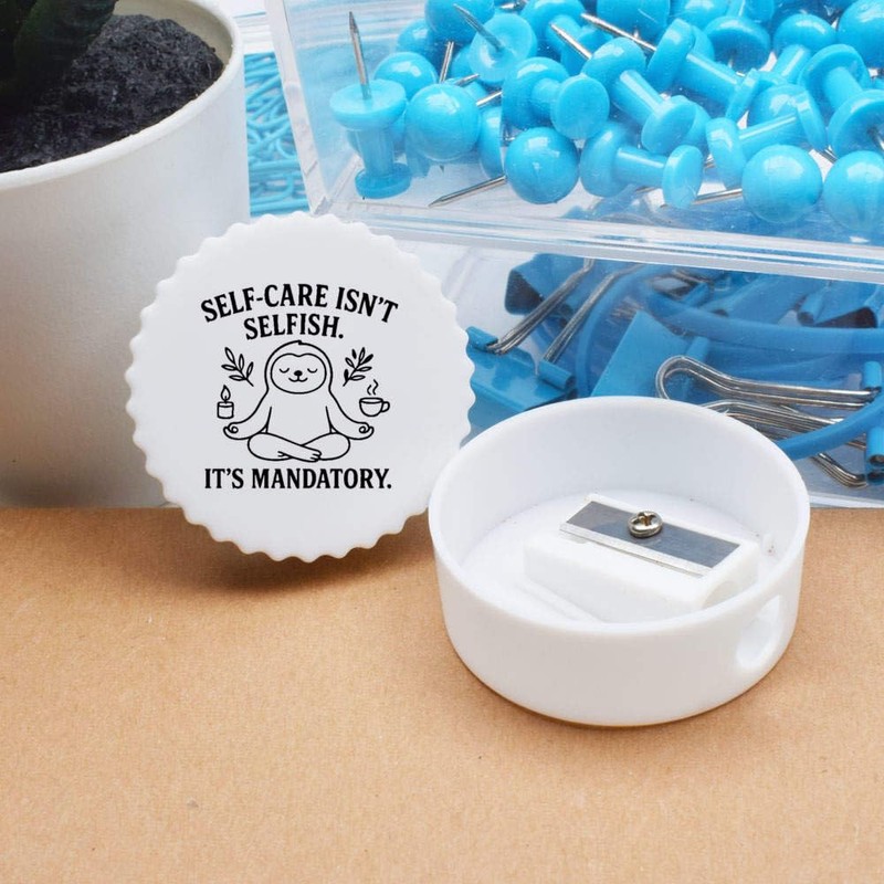 'Self-Care is Mandatory' Compact Pencil Sharpener (PS00048014)