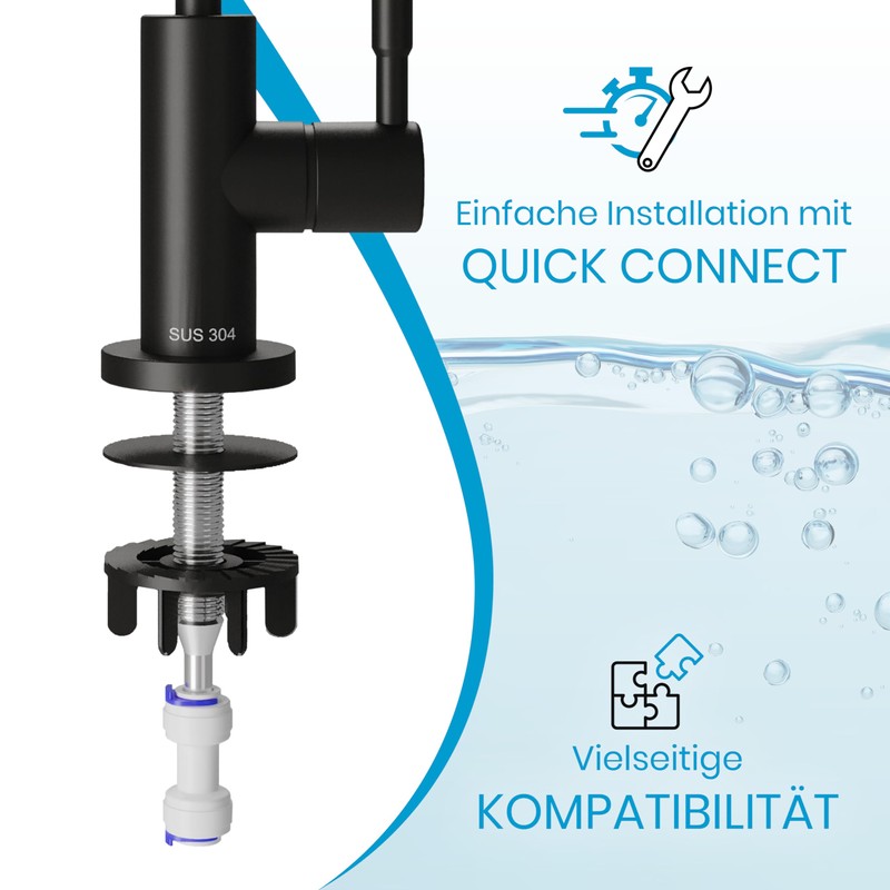 smardy Osmosis Tap Stainless Steel 360° Swivelling for Osmosis System