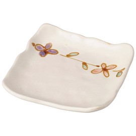 山下 Crafts 小皿 White X X/2.2 cm Flower From Corner Plate 14058480