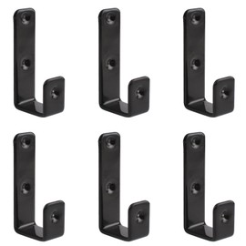 MOROBOR 6 x PVC Coated Bed Ladder Hooks Black Iron Heavy Duty Bunk Bed Decoration Tool