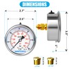 Hansfelds Pressure Gauge 0-60 Bar/PSI 63mm Dial Liquid Filled 1/4"