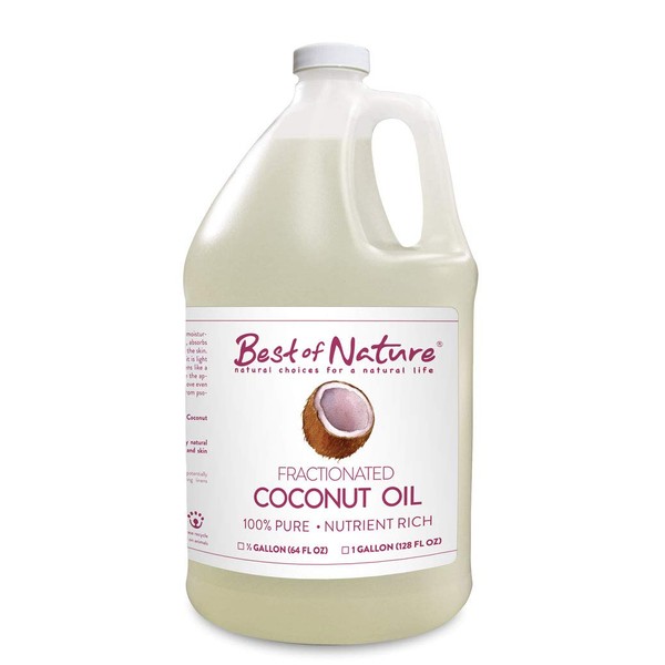 Fractionated Coconut Massage & Body Oil 64 oz. Best of Nature 100% Pure