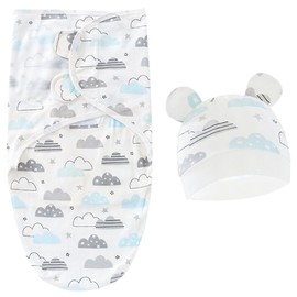 ZEPIQOR 1 Piece Swaddling Sack Baby 0-3 Months Baby Swaddling Cloth with Head Protection for Girls Boys Baby Sleeping Bag for Newborn Toddlers 100% Organic Cotton Baby Swaddle Blanket for Infants