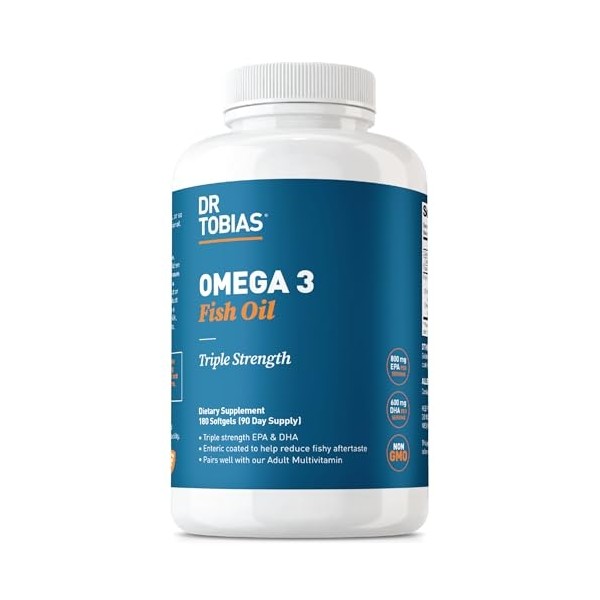 Dr. Tobias Omega 3 Fish Oil, 2000mg Triple Strength with