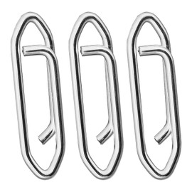 Atibin Stainless Lock Snaps Swivel Steel Saltwater Connector Fishing Snap Line High Strength Fishing Clip Power Lure Connector White Nickel 50pcs 221lbs