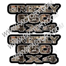 Factory EFX Grizzly 660 4x4 Camo Gas Tank Graphics Decal Sticker Atv Quad plastic car window