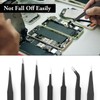 7x Tweezers Set Rustproof Antistatic for Computers, Electronic Repairs, Jewellery,