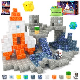 Magnetic Blocks, Build Mine Magnet World Set, Magnetic Tiles Building Toys for Boys & Girls Age 3-5 5-7, STEM Montessori Sensory Toys for Toddlers Gifts for 3+ Years Old, Kids 3D Construction Toys
