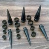 LBZ4ZUONISP 24PC Ear Gauge Stretching Kit Acrylic Tapers and Surgical