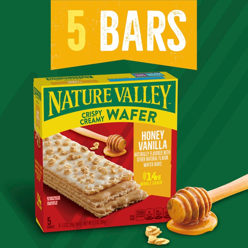 Nature Valley Crispy Creamy Wafer Bars, Honey Vanilla, Whole Grain,