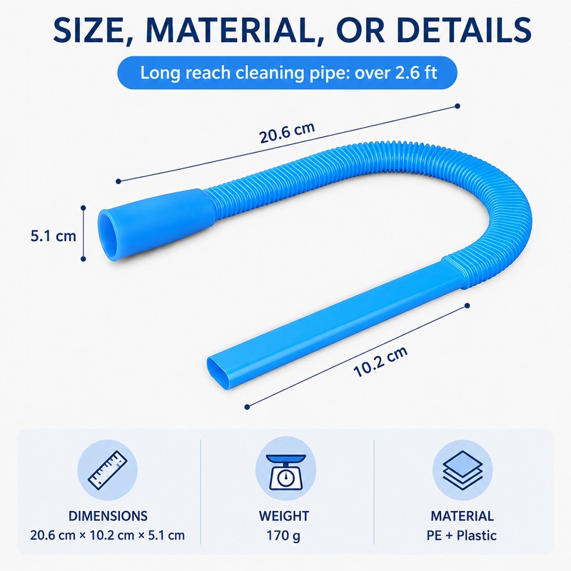 Dryer Vent Cleaner Vacuum Attachment Kit – 2.6FT Flexible Lint