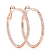 KOSE 14K Gold Hoop Earrings for Women Hypoallergenice, 35mm Rhinestone