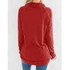 Fallorchid Womens Cowl Neck Tunic Tops Long Sleeve Pullovers Casual