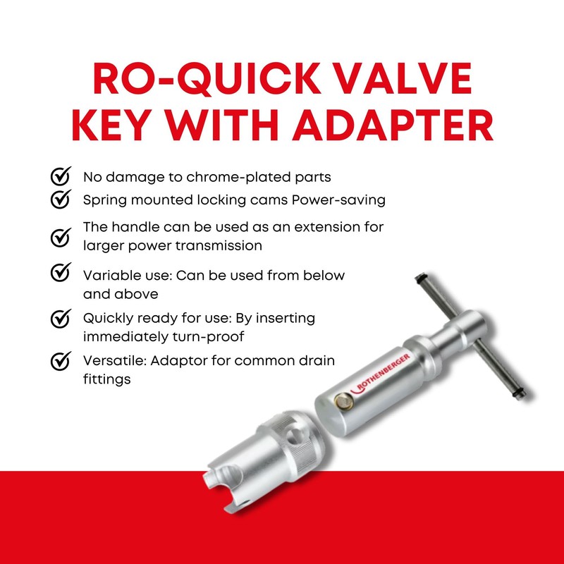 Rothenberger 70439" Ro-Quick Valve Key Set, Silver
