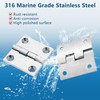 316 Stainless Steel Boat Hatch Hinges,1.5inchx 1.5inch (40 X 40
