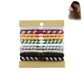 Pack of 10 Women's Hair Bobbles, Scrunchies Girls Set, Hair Tie, Colourful Hair Bobbles Women, Hair Bobbles, Braid Bobbles with, Boho Hair Scrunchies, Gentle for Hair, Hair Accessories, Hair Clip,