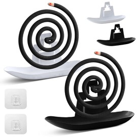 Yuragim Mosquito Spiral Holder, Pack of 2 Portable Mosquito Spiral Containers, Creative Mosquito Coil Holder, Mosquito Coil Holder, Mosquito Coil Holder, Metal Smoking Spirals for Home, Outdoor