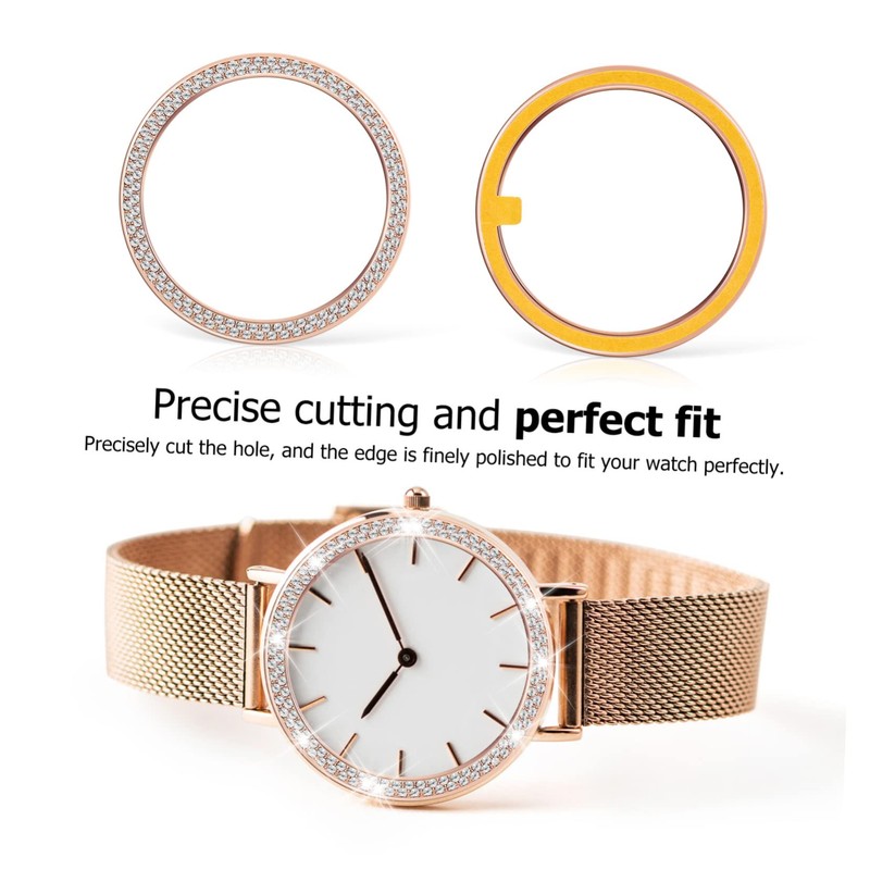 GRIRIW Rhinestone Decorative Watch Case Ring Cover Bumper for Watch