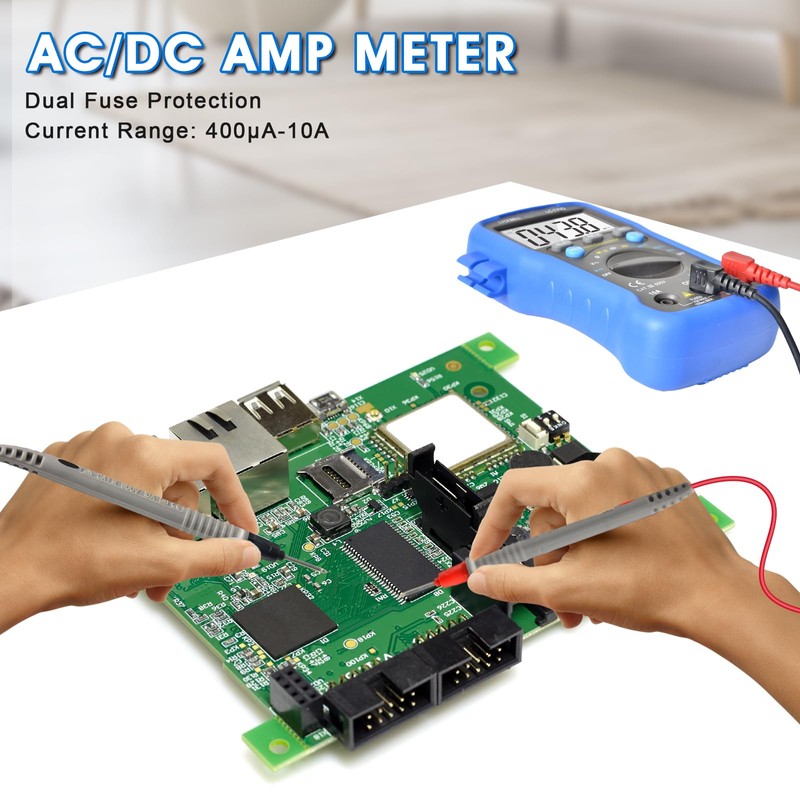 Digital Multimeter Tester 4000 Counts, AC DC Volt Ohm Amp