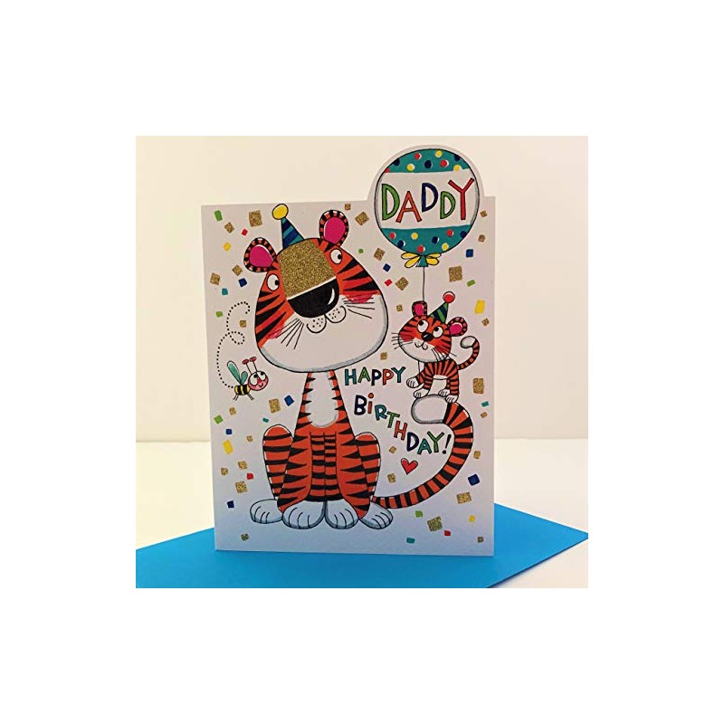 Rachel Ellen Daddy Happy Birthday Card - Tiger