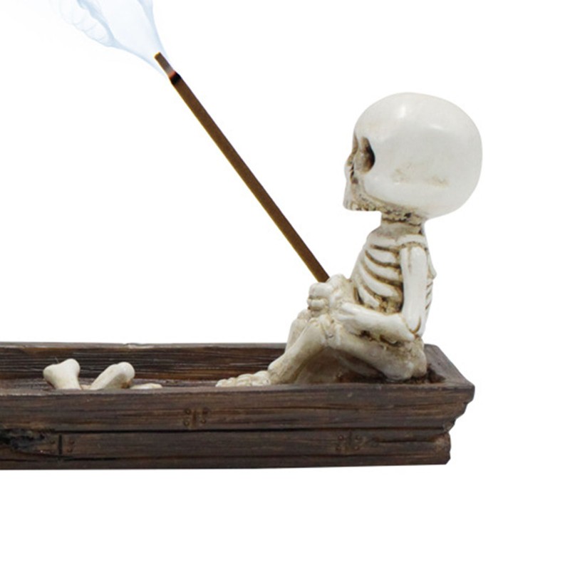 Skeleton Boat Incense Burner Holder Creative Incense Ash Catcher Tray