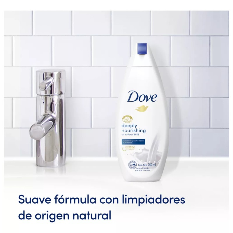 Dove jabón líquido corporal nutrición profunda 250ml