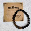 60th Birthday Gifts Bracelet for Men - Natural Stone Bracelets