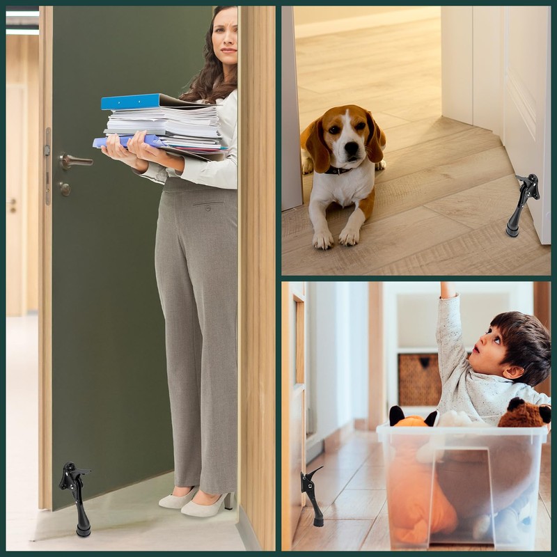 Kickdown One Touch Door Stopper 4 inch - Durable Heavy-Duty