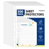 Cptoion 500 Pack Clear Page Protectors, A4, Top Loading