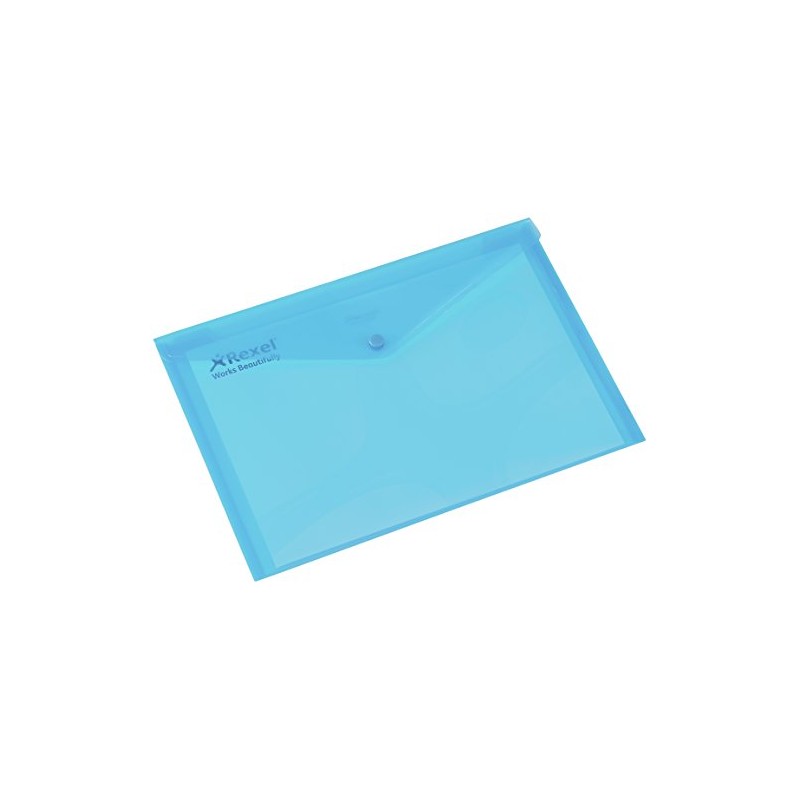 Rexel Carry Folder Polypropylene A4 Translucent Blue Ref 16129Bu [Pack