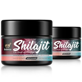 Solavica Shilajit Harz - Original Himalaya Shilajit mit Fulvins?ure und Spurenmineralien, Vegan & Ohne Zus?tze (2er Pack)