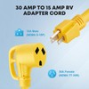 Kohree 30 Amp to 110V Adapter RV Plug, 15A Male