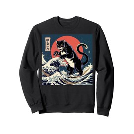 Kids Black Panther Japanese Art Vintage Black Panther Party Sweatshirt