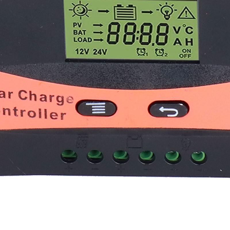 Solar Charge Controller LCD Circuit Protection Anti Backfill PWM Charge