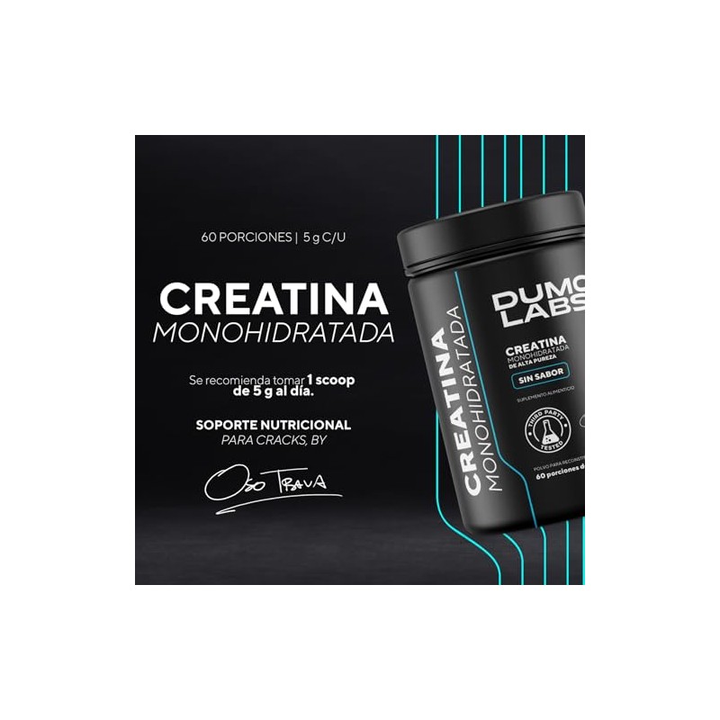 DUMO LABS | Creatina Monohidratada de Alta Pureza en polvo