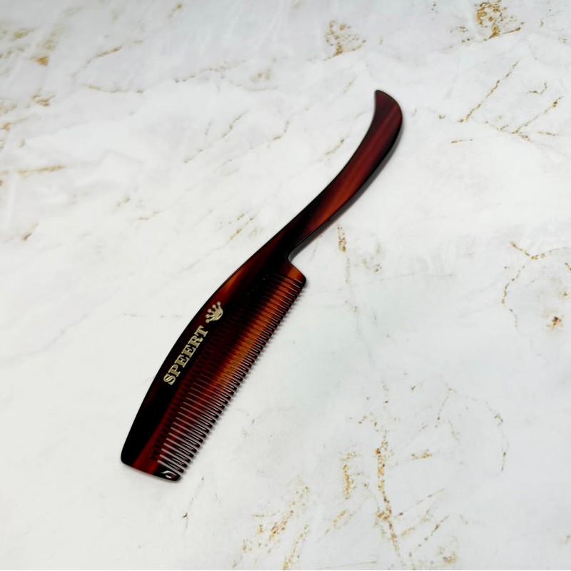 Speert Handmade Wide Tooth Mustache Beard Comb - Swiss Craftsmanship,