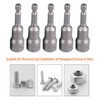 Saipor 5 Pieces 1/4 Inch Hex Shank Socket Wrench Set