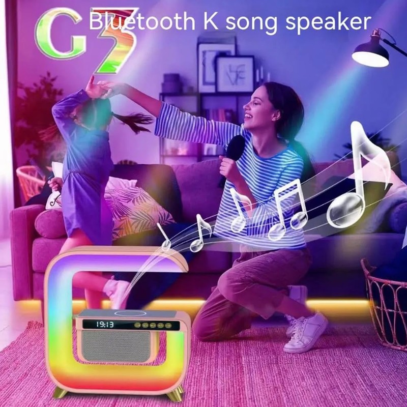 Roarrter Bluetooth Speaker Alarm Clock Monitor 15W Wireless Charging Desktop