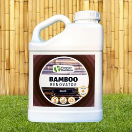 FOREVER BAMBOO Renovator Exclusive Formula UV-Protection Wood Restoration Solution Dark Stain, 1 Gallon Water-Based, Eco-Friendly to Restore Old Bamboo Products, Bamboo Fences, Poles and Furnitures