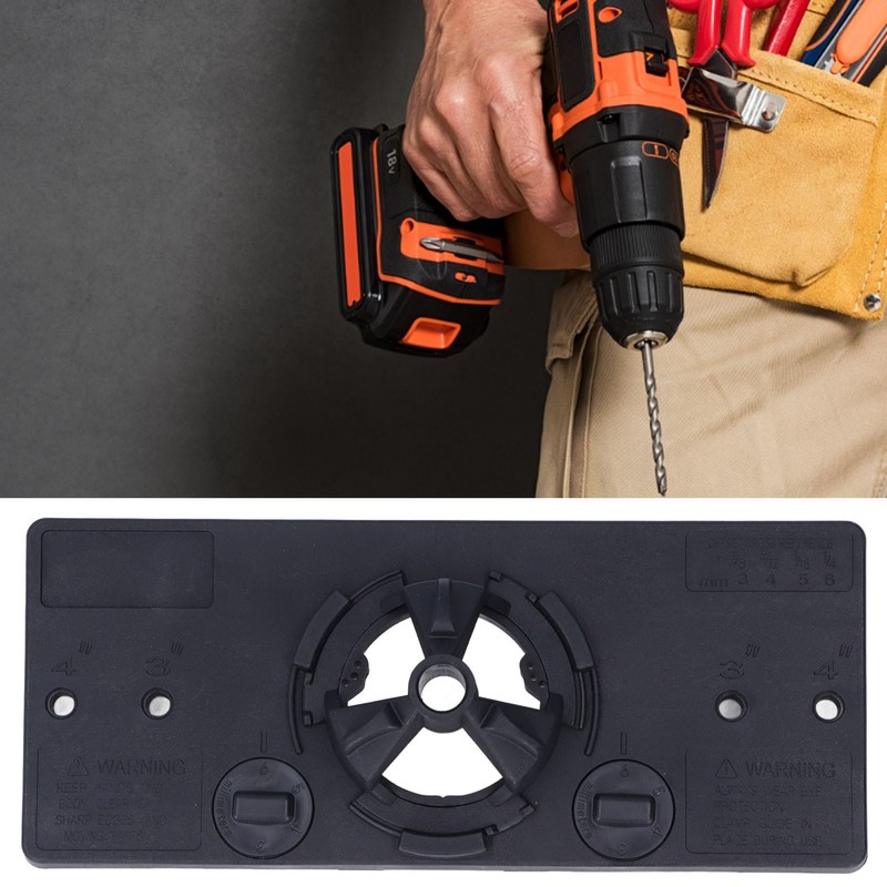 35mm Hinge Hole Saw Jig Drilling Guide Cutter Bit Set